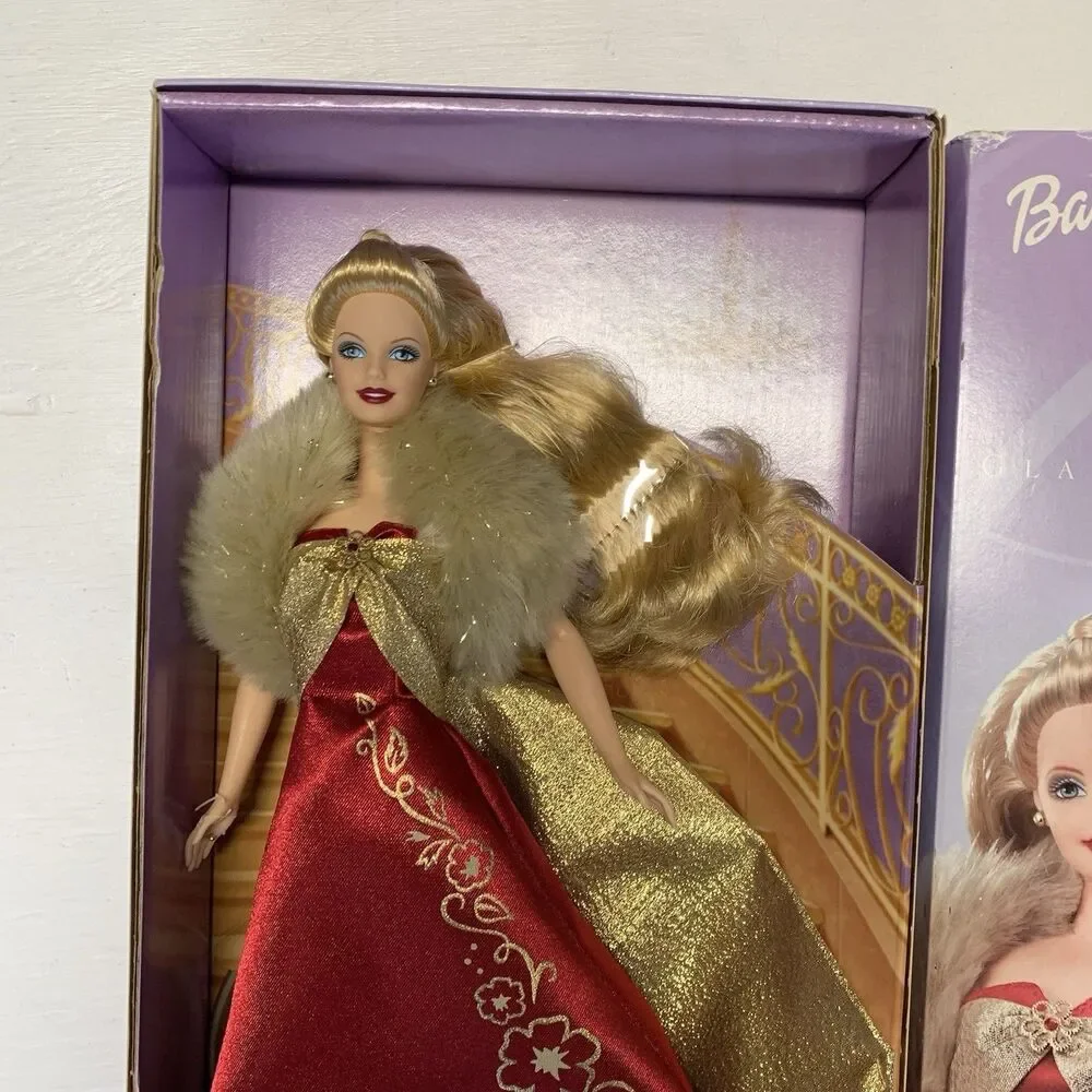Barbie Glamorous Gala B2722  NEW in Original BOX Collector Red Gold Gown